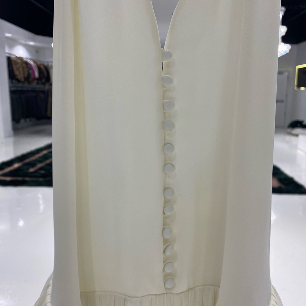 KHAITE Maryam Open-back Ruffled Pleated Silk Crepe de Chine Maxi Dress - Picture 4 of 12